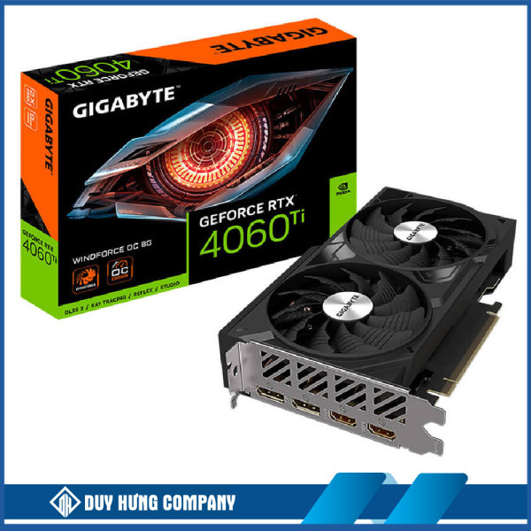 VGA GIGABYTE GEFORCE RTX 4060 TI WINDFORCE OC 8G GV-N406TWF2OC-8GD