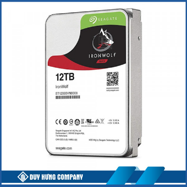 Ổ cứng Seagate Ironwolf 12TB NAS SATA 7200rpm 256MB cache (ST12000VN0008)