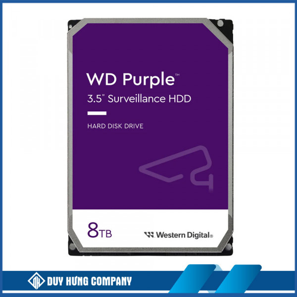 Ổ cứng camera Western Digital Purple 8TB 3.5Inch/ 5640rpm/ Cache 256MB/ SATA3 (WD85PURZ)