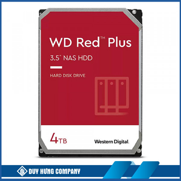 Ổ cứng nas Western Digital Red Plus 4TB, 3.5 inch, 256MB Cache, 5400RPM (WD40EFPX)