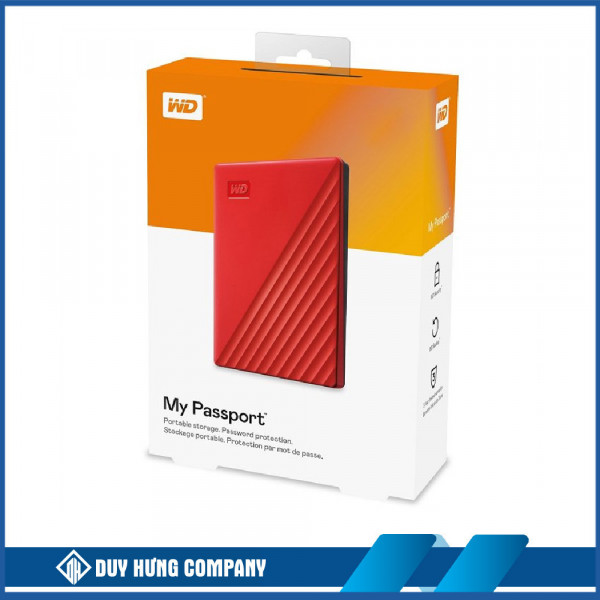 Ổ cứng di động Western My Passport 1Tb USB3.2 - Đỏ