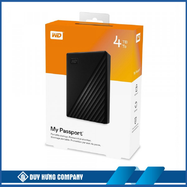 Ổ cứng di động Western My Passport 4Tb USB3.2 - Đen