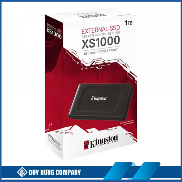 Ổ cứng di động SSD Kingston SXS1000 1Tb (USB3.2/ 1050MB/s/ 1000MB/s/ Đen)