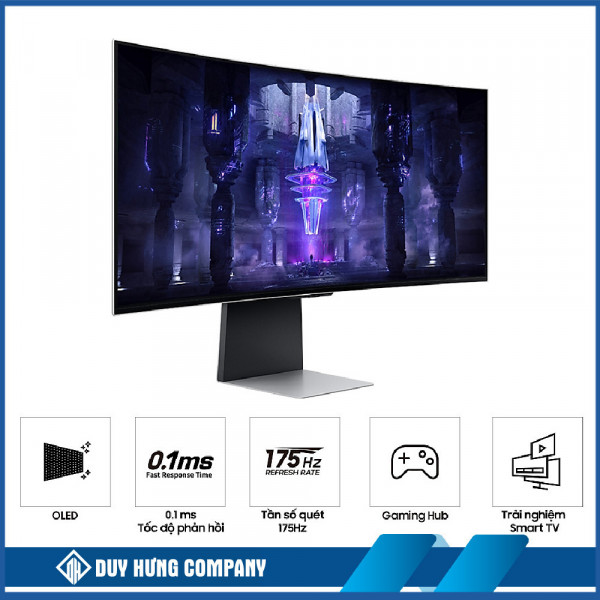 Màn hình Samsung Odyssey OLED G8 LS34BG850SEXXV (34 inch/WQHD/OLED/175Hz/0.1ms/Cong)