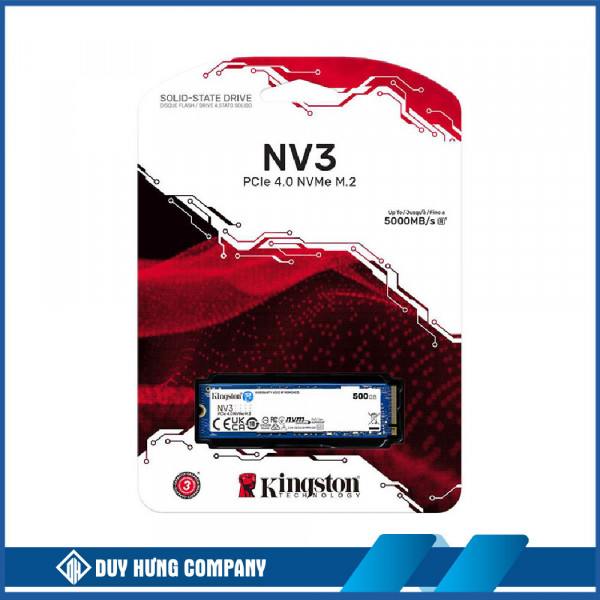 Ổ cứng SSD Kingston SNV3S 1TB NVMe M.2 2280 PCIe Gen 4x4 (Đọc 6000MB/s - Ghi 4000MB/s) - (SNV3S/1000G)