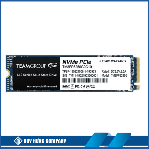 Ổ Cứng SSD 256GB Teamgroup MP33 | M.2 NVMe, PCIe Gen3x4 (TM8FP6256G0C101)