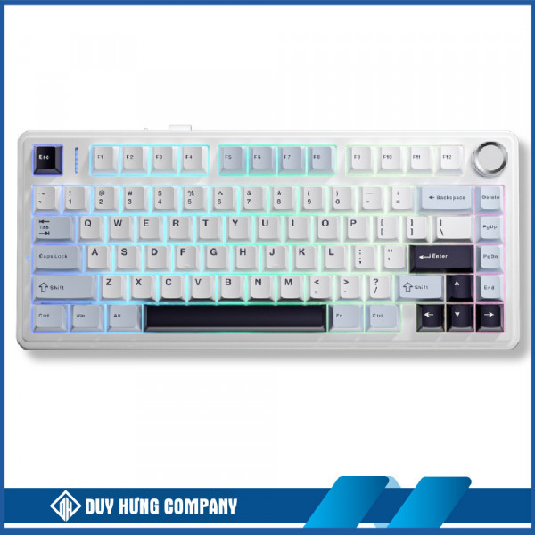 BÀN PHÍM CƠ GAMING 3 MODE AULA F75 (Phiên bản Ice Blue/Xanh + trắng + tím đậm/ Reaper switch)