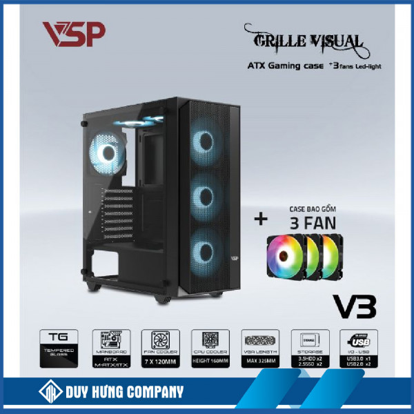 Vỏ case VSP Gaming V3 Black