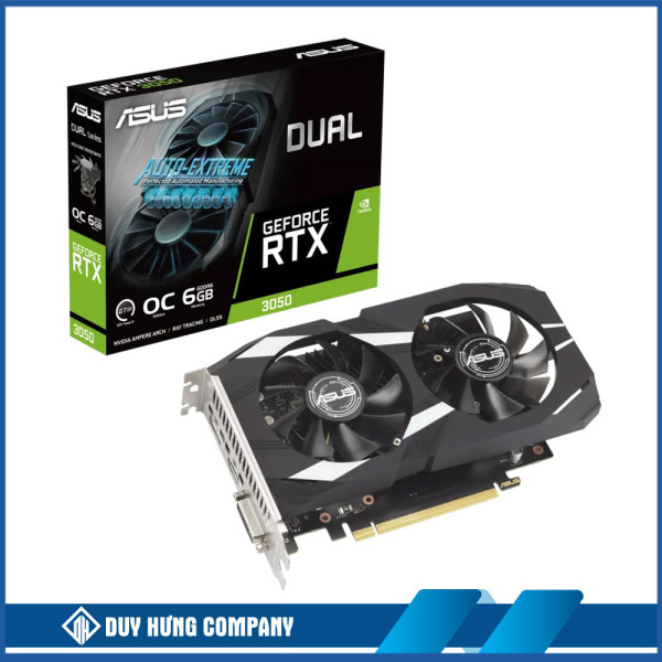 VGA Asus Dual GeForce RTX 3050 (6GB/ GDDR6/ 96 bit)