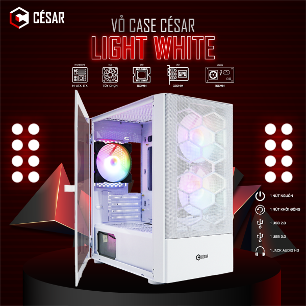 Vỏ Case César Light White