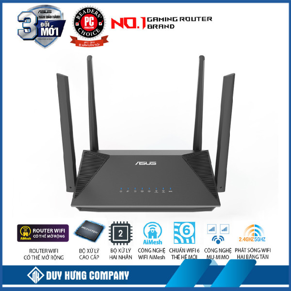 Thiết bị mạng ASUS RT-AX52 (AX1800, AIMESH) Dual Band WIFI 6