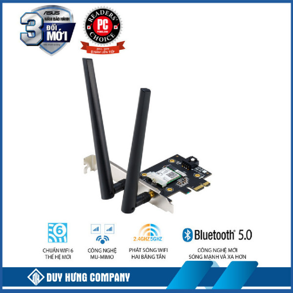 Card mạng Wifi 6 PCI Asus PCE-AX3000 Chuẩn AX3000 (Tray)