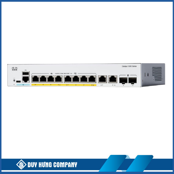 Switch Cisco C1200-8T-E-2G 8x 10/100/1000, 2x Gigabit copper/SFP combo ports