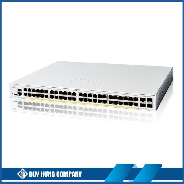 Switch Cisco C1200-48P-4G 48-Ports GE PoE+ 375W, 4 SFP Uplink