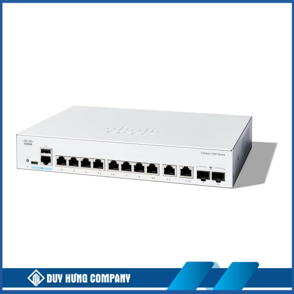 Switch Cisco C1200-8FP-2G 8-Ports 10/100/1000 PoE+ 120W, 2-Ports Combo uplink