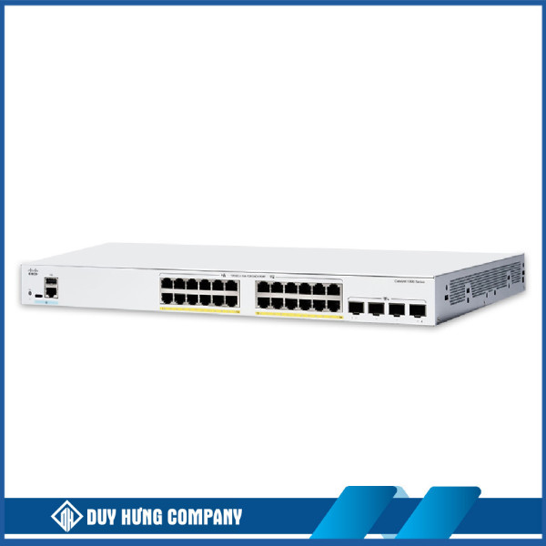 Switch Cisco C1300-24FP-4G 24-Ports GE PoE+ 370W, 2 SFP Uplink