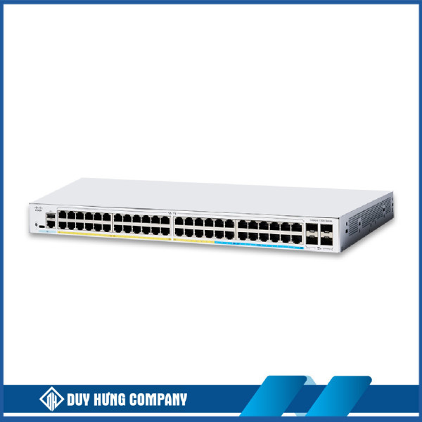 Switch Cisco C1300-48FP-4G 48-Ports GE PoE+ 740W, 2 SFP Uplink