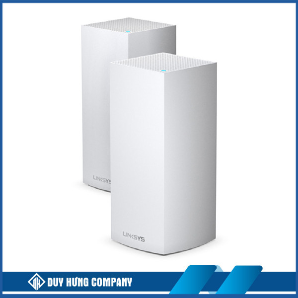 Bộ phát wifi 6 Linksys Velop MX10600-AH 2-Pack Tri-Band (Chuẩn AX/ AX5300Mbps/ Ăng-ten ngầm/ Wifi Mesh/ Dưới 100 User)