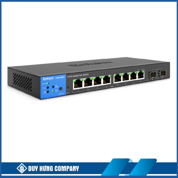 Linksys LGS310C 8-Port Managed Gigabit Ethernet Switch with 2 1G SFP Uplinks