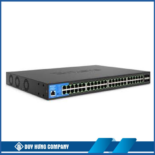 Switch Linksys LGS352MPC-EU (48 Cổng 1G RJ45 PoE 740W + 4 cổng quang 10G SFP)