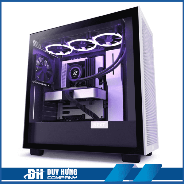 Vỏ case NZXT H7 Flow Black & White (Mid Tower / Màu Trắng Đen)