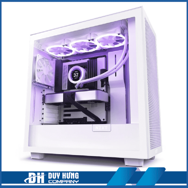 Vỏ case NZXT H7 Flow White (Mid Tower / Màu Trắng)