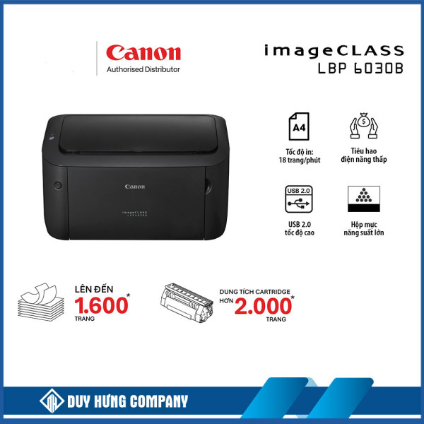 Máy in laser đen trắng Canon LBP6030B (In| A4| A5| USB) - Hộp mực lớn hơn