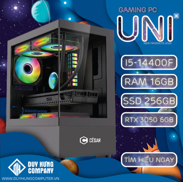 DHPC UNi I5 - 14400F | 16GB Ram | 256GB SSD | RTX 3050 6GB