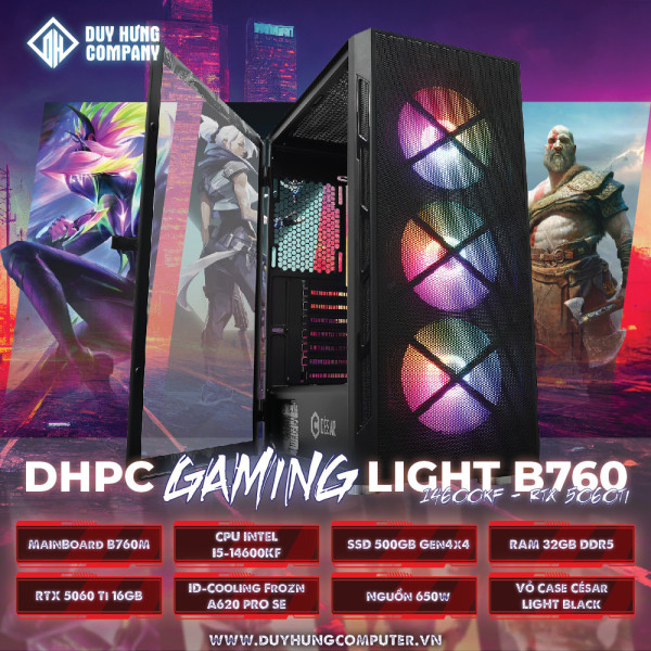 DHPC GAMING LIGHT B760 14600KF - RTX 5060Ti