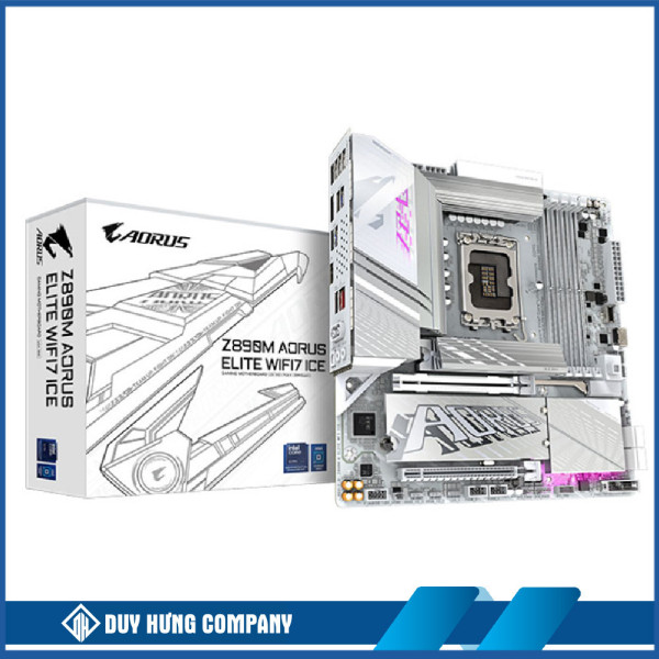 Mainboard Gigabyte Z890M AORUS ELITE WF7 ICE DDR5 (Intel Z890/ Socket 1851/ ATX/ 4 khe ram/ 2.5 Gigabit LAN)
