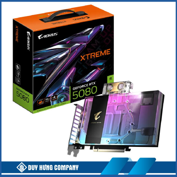 VGA Gigabyte RTX 5080 AORUS XTREME WATERFORCE WB 16GB (N5080AORUSX WB-16GD)