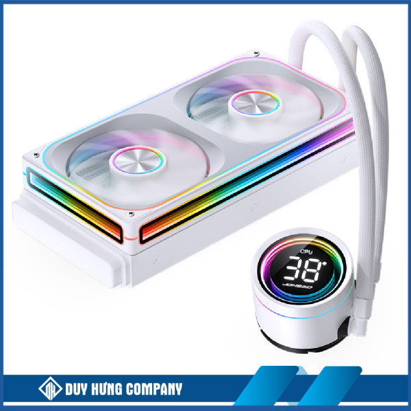 Tản nhiệt nước AIO JONSBO TH-240 White (ARGB, Hiển Thị Nhiệt Độ)