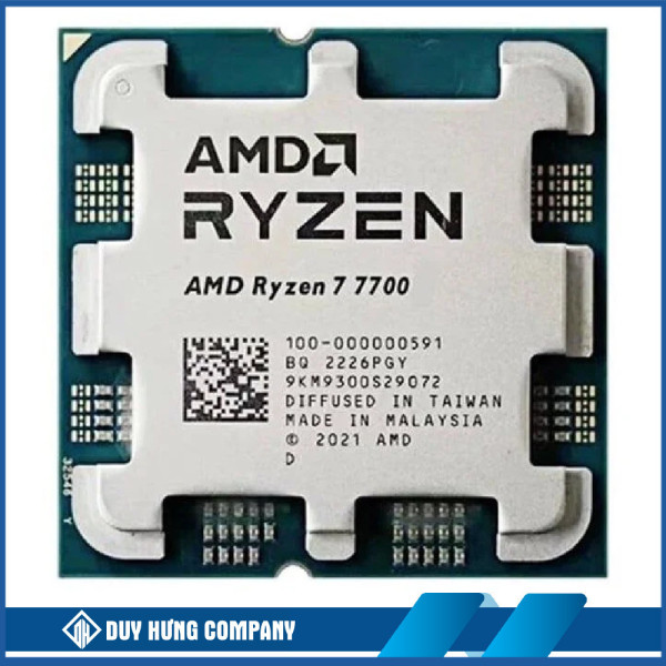CPU AMD Ryzen 7 7700 TRAY (3.8 GHz Upto 5.3GHz / 40MB / 8 Cores, 16 Threads / 65W / Socket AM5) Tray