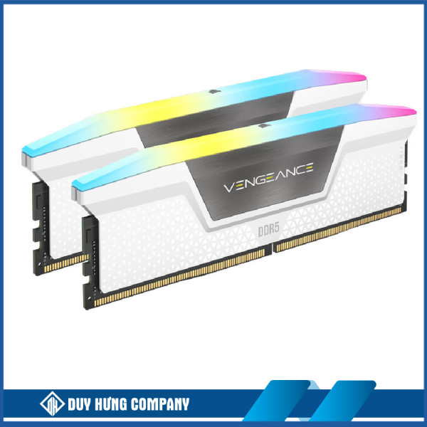 RAM CORSAIR VENGEANCE® RGB White 32GB (2x16GB) DDR5 5200Mhz (CMH32GX5M2B5200C40W)