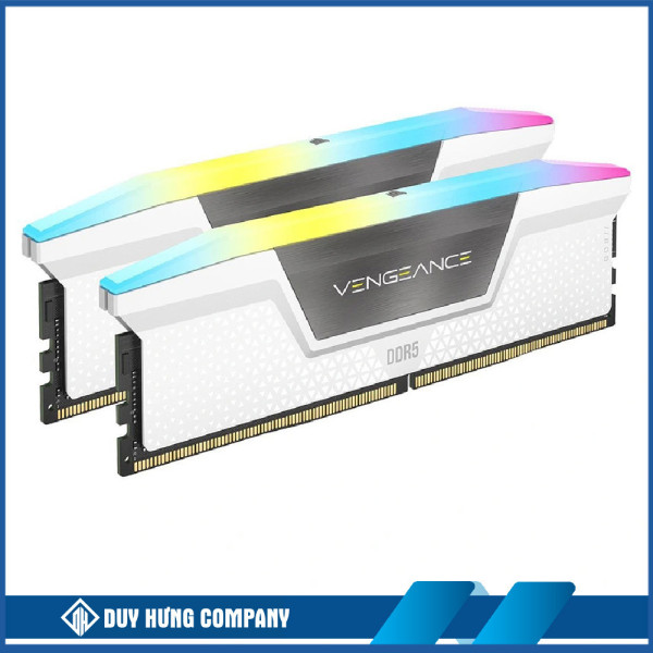 Ram Corsair VENGEANCE RGB 32GB (2x16GB) DDR5 bus 6000MHz White (CMH32GX5M2E6000C36W)