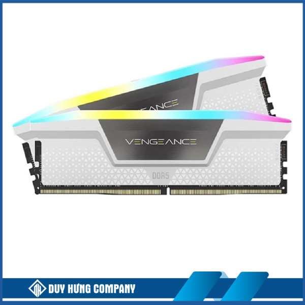 RAM CORSAIR VENGEANCE RGB 64GB (2x32GB) DDR5 5600Mhz White (CMH64GX5M2B5600C40W)