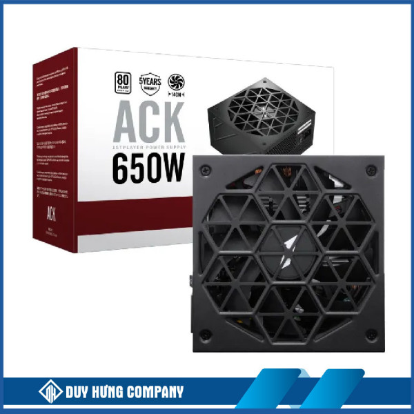 NGUỒN MÁY TÍNH FIRST PLAYER (1STPLAYER) ACK-STD-650 650W ĐEN (80 PLUS)