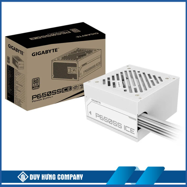 Nguồn GIGABYTE P650SS ICE 650w (80 plus Silver, ATX 3.0, Màu Trắng)