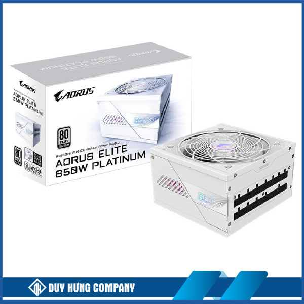 Nguồn Gigabyte Aorus Elite GP-AE850PM PG5 ICE ( 850w, Platinum, ATX 3.0, Pcie 5.0, Màu Trắng)
