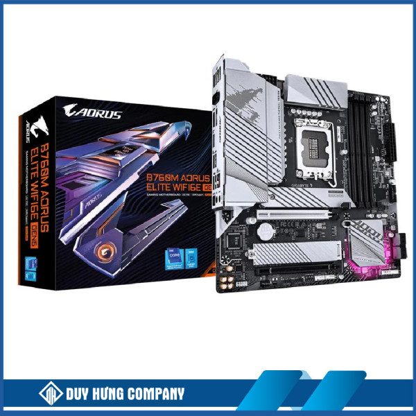 Mainboard Gigabyte B760M AORUS ELITE WIFI6E GEN5 (Intel B760/ Socket 1700/ M-ATX/ 4 khe ram)