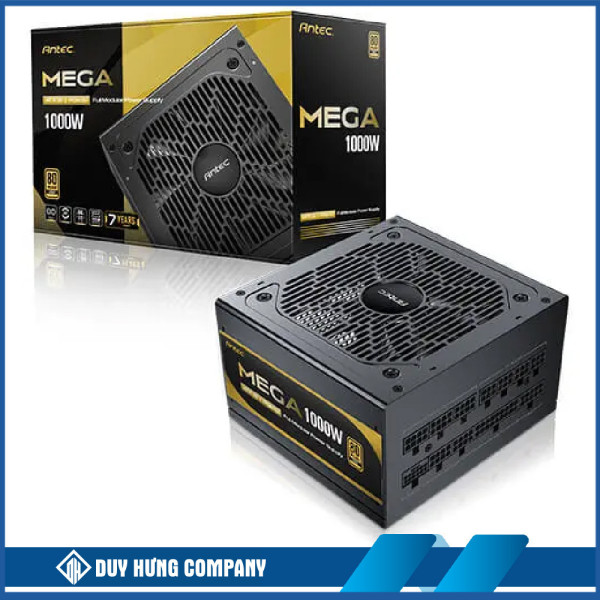 Nguồn máy tính Antec MEGA 1000 Gold 1000W | 80 Plus Gold, ATX 3.1, PCIe 5.1, Full Modular, Đen