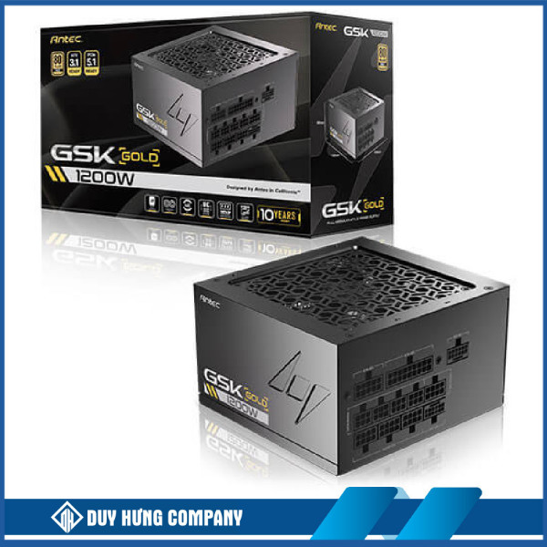 Nguồn máy tính Antec GSK 1200 ATX3.1 1200W 80 Plus Gold | Full Range, Full Modular, PCIe 5.1, ATX
