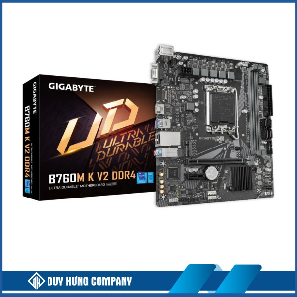 Mainboard Gigabyte B760M K V2 Rev 1.0 DDR4 | LGA 1700, mATX, 2 khe RAM
