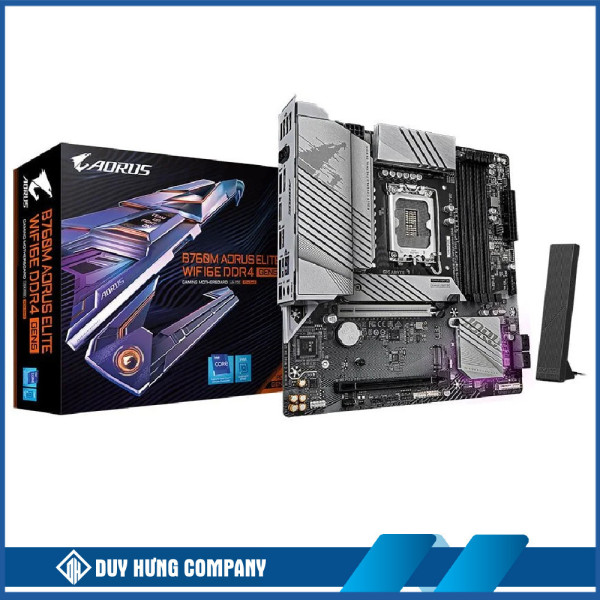 Mainboard (Intel) Gigabyte B760M AORUS ELITE WIFI6E DDR4 GEN5 | LGA1700, mATX, 4 khe DDR4