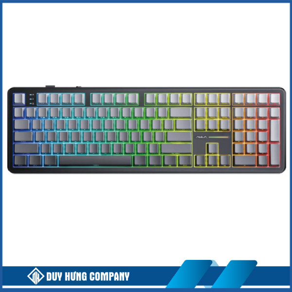 Bàn phím cơ Aula 3 MODE F108 xám đen gradient Nimbus V3 switch