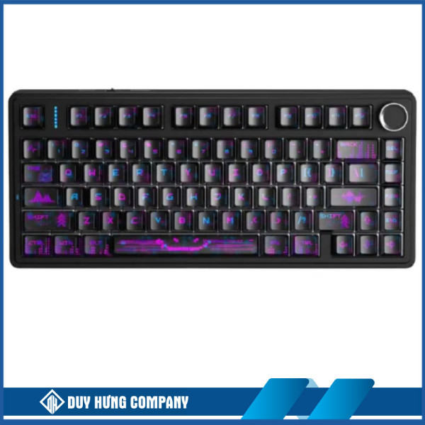 Bàn phím cơ Aula 3 MODE F75 Đen tím Grey Wood V3 switch