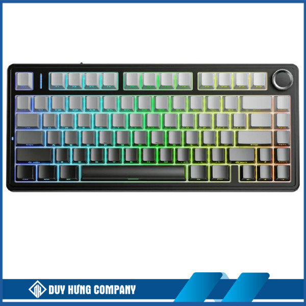 Bàn phím cơ gaming AULA F75 (3 Mode/Xám + Đen Gradient/Rgb/Reaper switch)