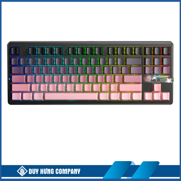 Bàn phím cơ Aula 3 MODE F87 Pro V2 Đen hồng gradient X3 Switch