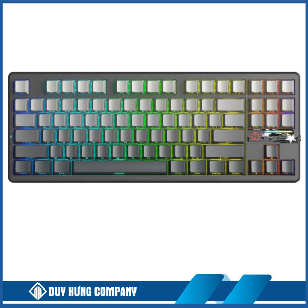 Bàn phím cơ Aula 3 MODE F87 Pro V2 Xám đen gradient Grey Wood V4 Switch
