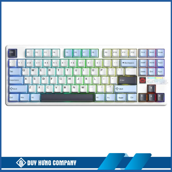 Bàn phím cơ Aula 3 MODE F87 Pro V2 Xanh dương+trắng+tím đậm Star Vector switch